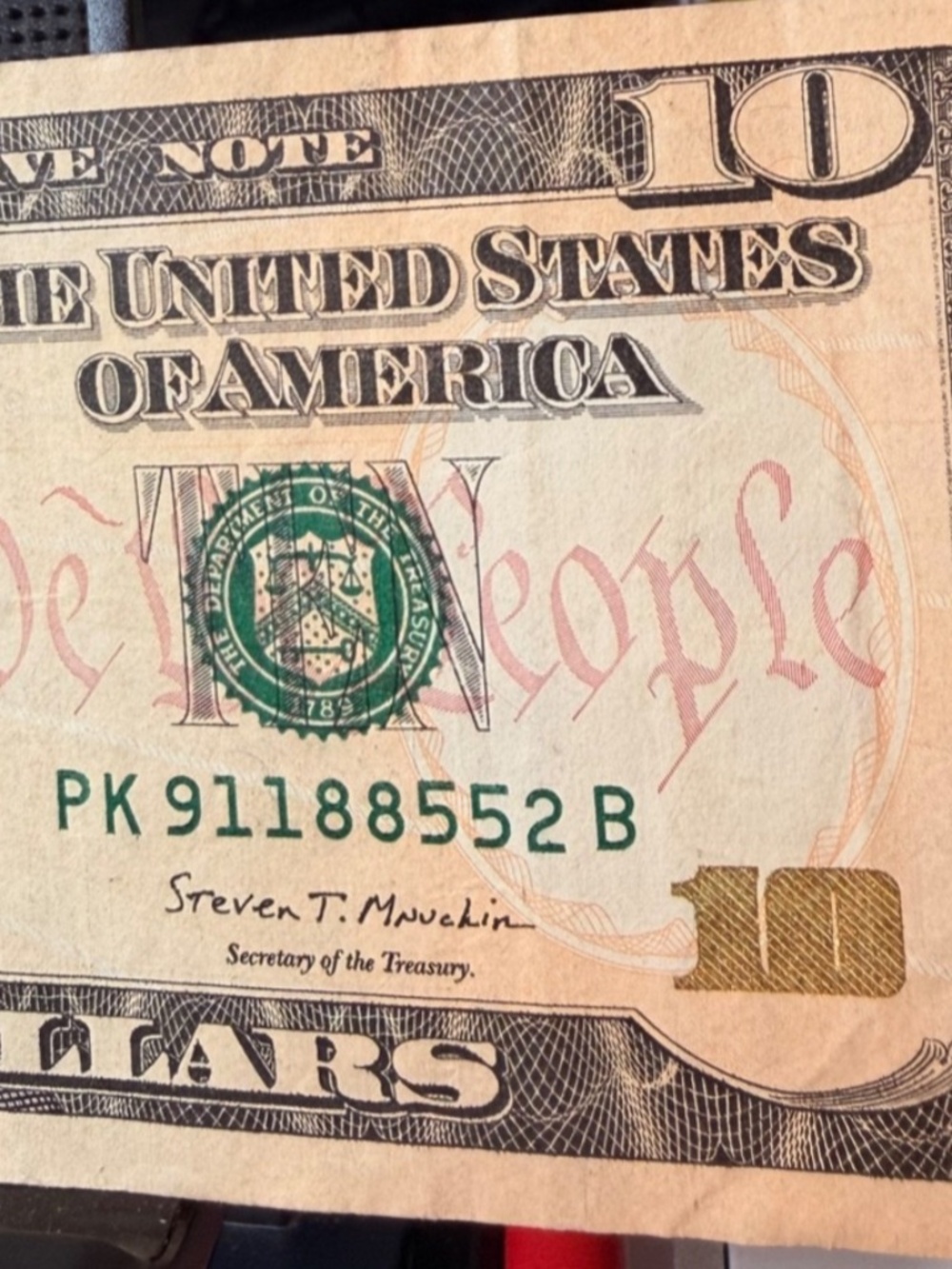 2017 Fancy #PK 911 88552 B $10 Dollar Bill #206454450831